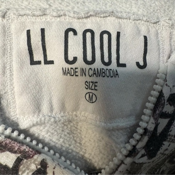 LL Cool J Hoodie Mens M Y2K Hip Hop Streetwear Sweatshirt Skater Zip Urban - Picture 10 of 13